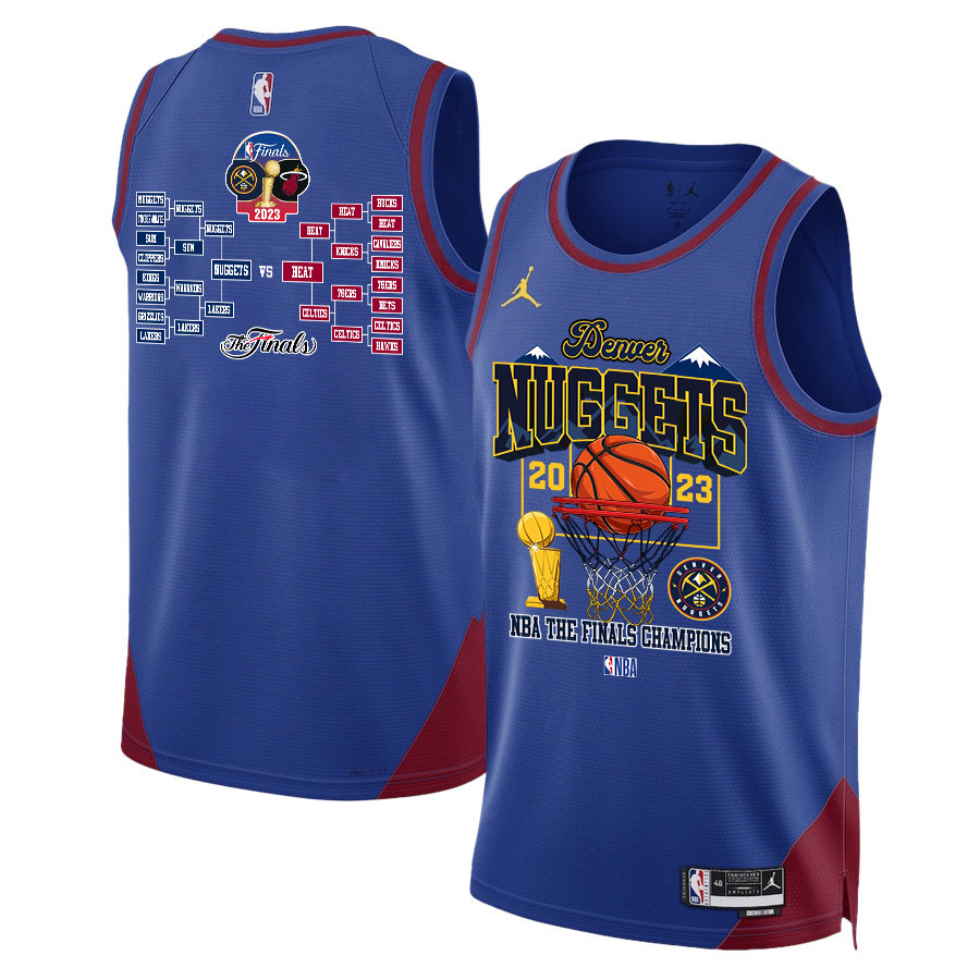 Denver Nuggets Lineup Road To The Final Champions 2023 Swingman Blue NBA Jersey Men's