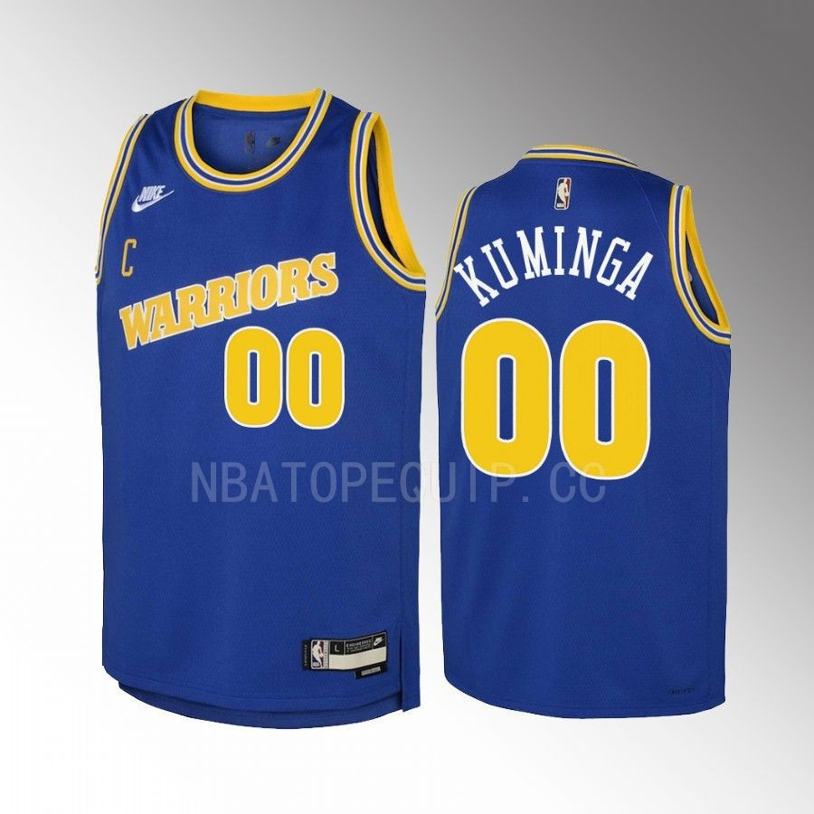 Golden State Warriors Jonathan Kuminga 00 Classic Edition Blu Swingman NBA Jersey Youth