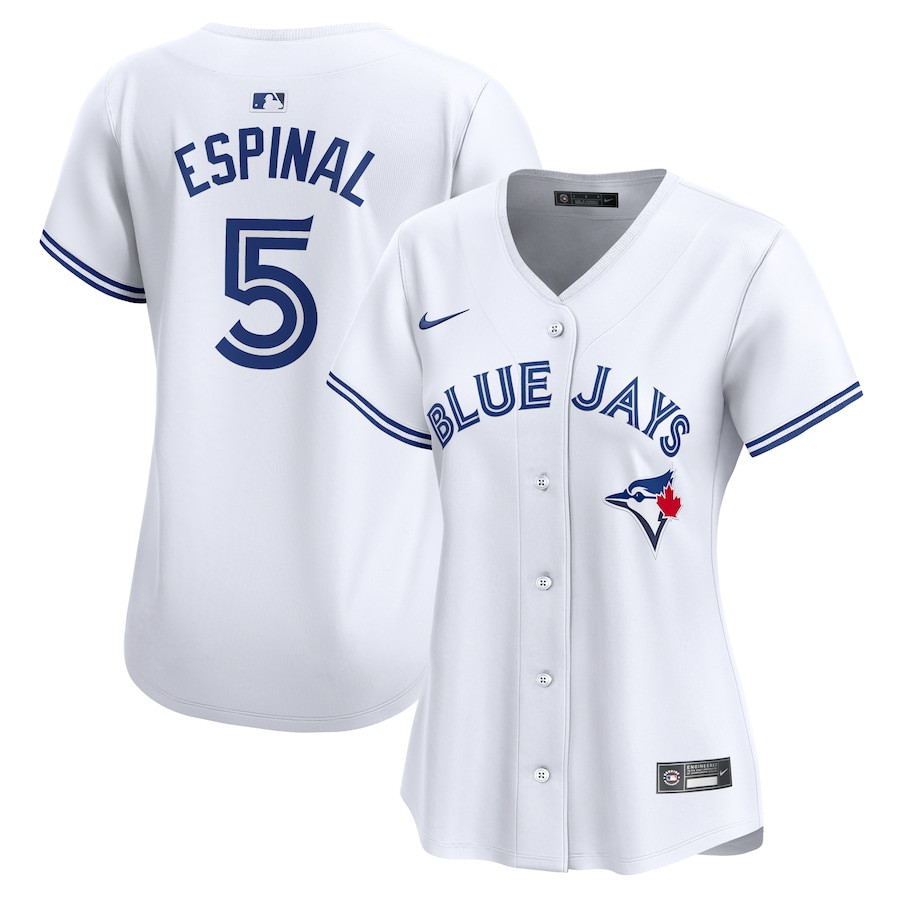 Santiago Espinal 5 Toronto Blue Jays Home Limited Player White MLB Jersey Women's