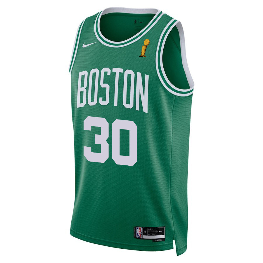 Sam Hauser 30 Boston Celtics 2024 FINALS CHAMPIONS Icon Edition Kelly Green NBA Jersey Men's