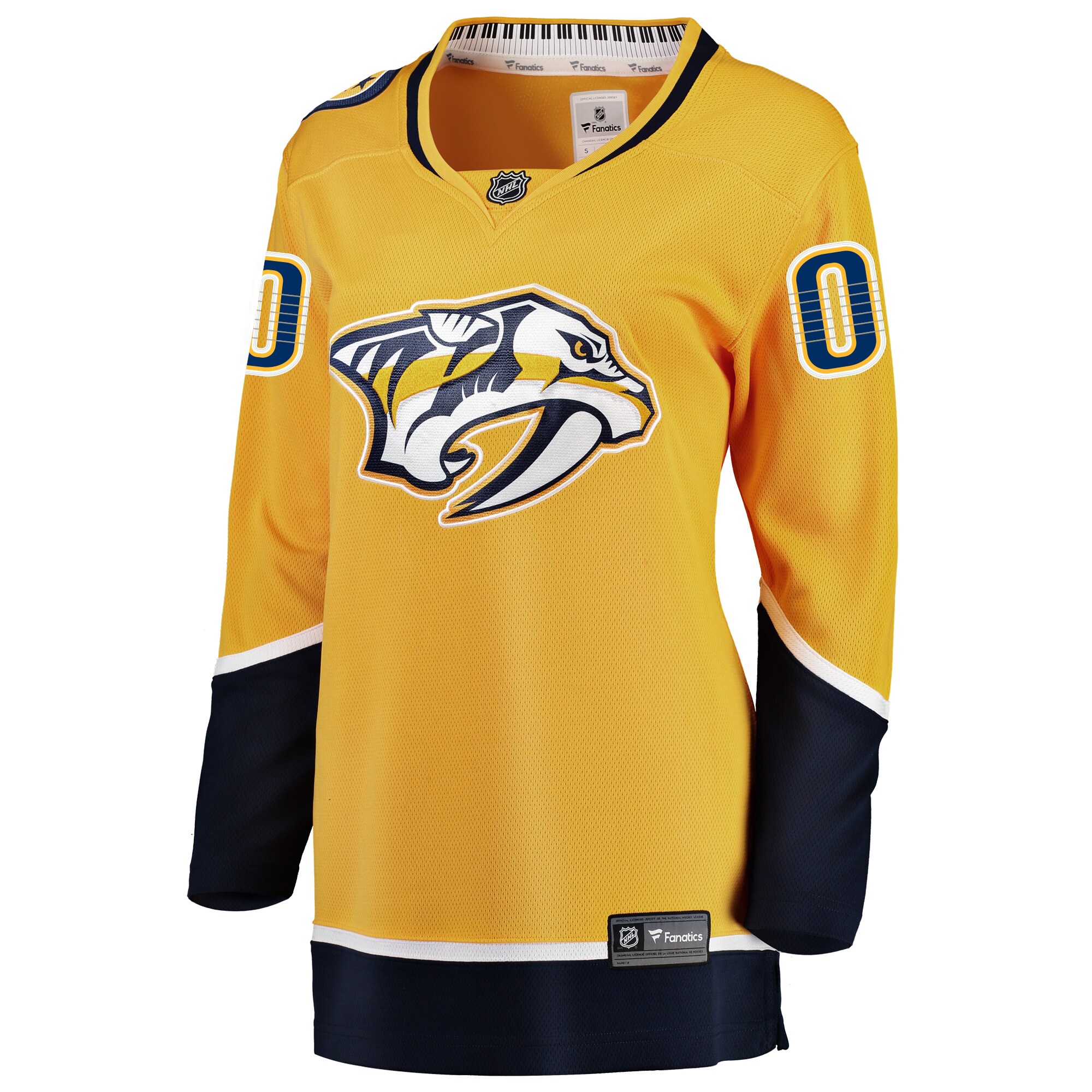 Nashville Predators Yellow Home Breakaway Custom NHL Jersey Women's