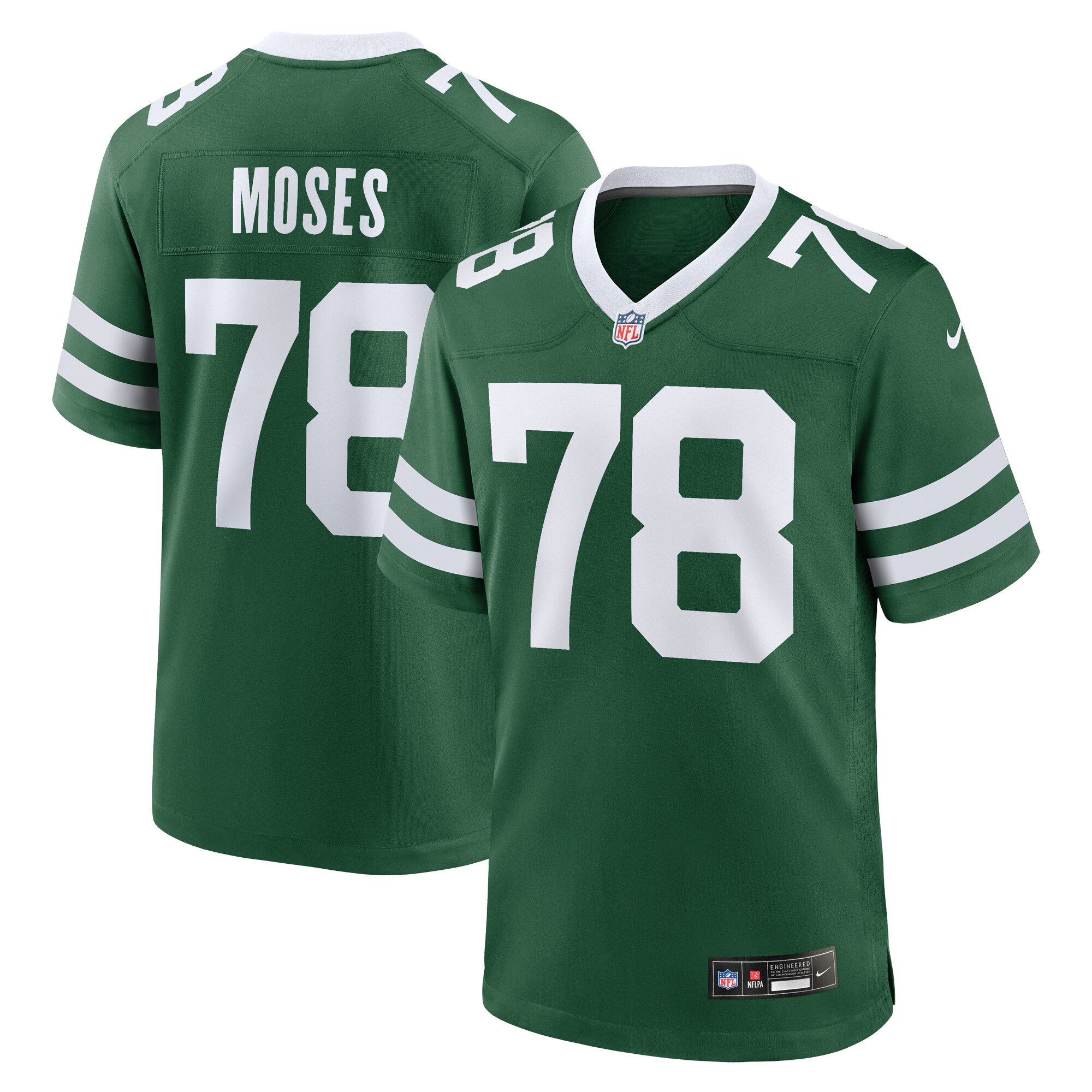 New York Jets Morgan Moses Legacy Green Game NFL Jersey Men's