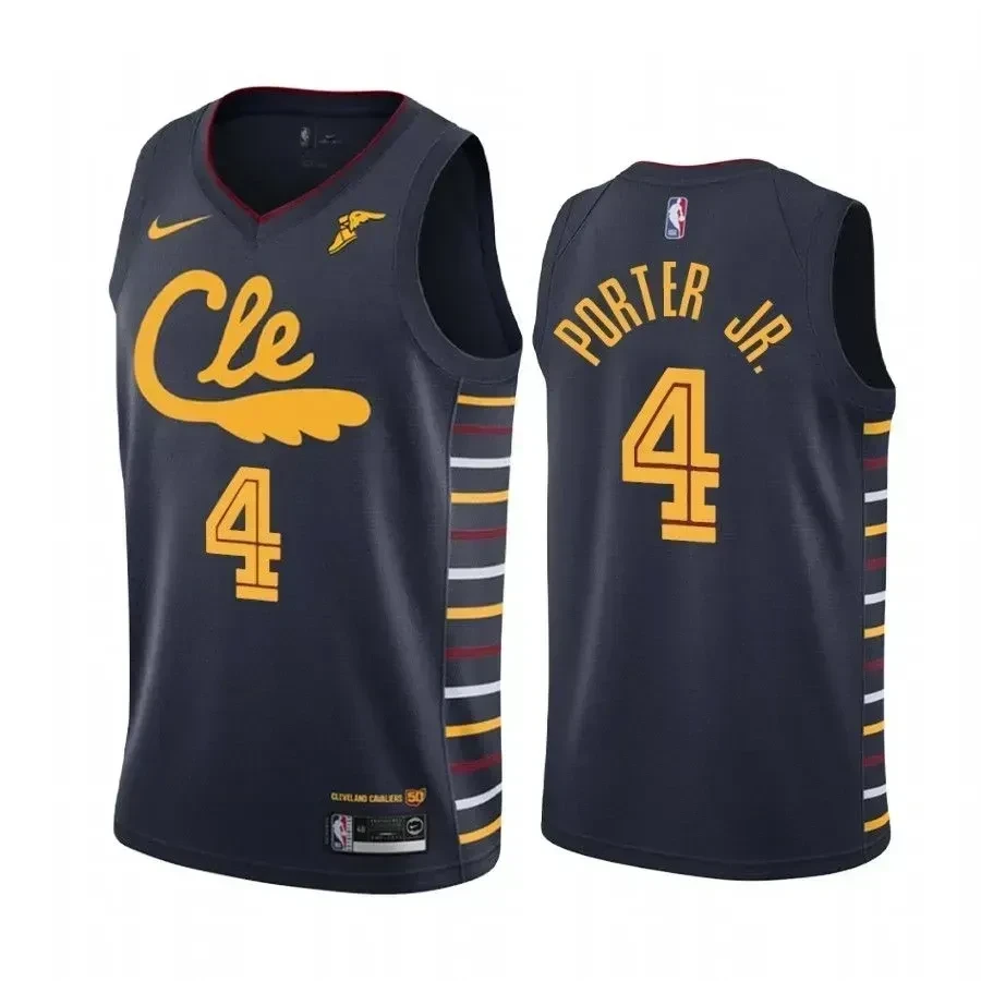 Kevin Porter Jr. 4 Cleveland Cavaliers City Navy NBA Jersey Men's