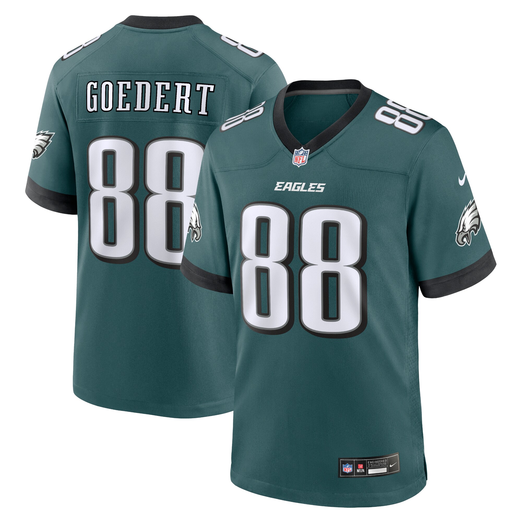 Philadelphia Eagles Dallas Goedert Midnight Green Team Game NFL Jersey Men's