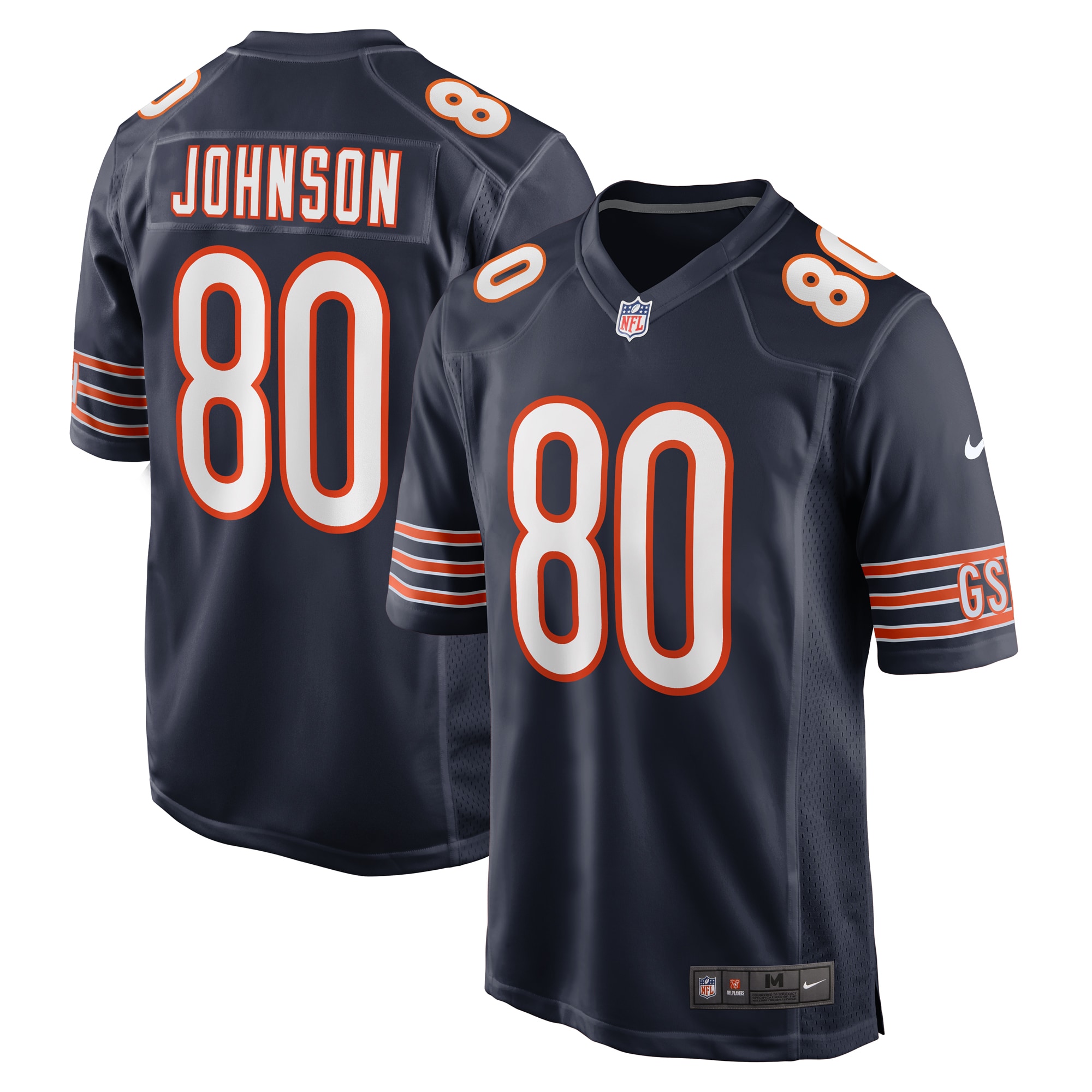 Chicago Bears Collin Johnson Navy Game NFL Jersey Men's