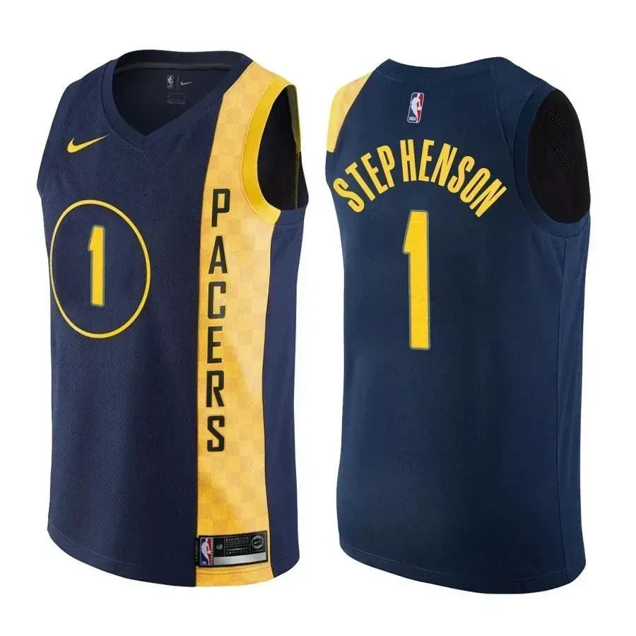 Indiana Pacers Lance Stephenson 1 City Edition Navy NBA Jersey Men's