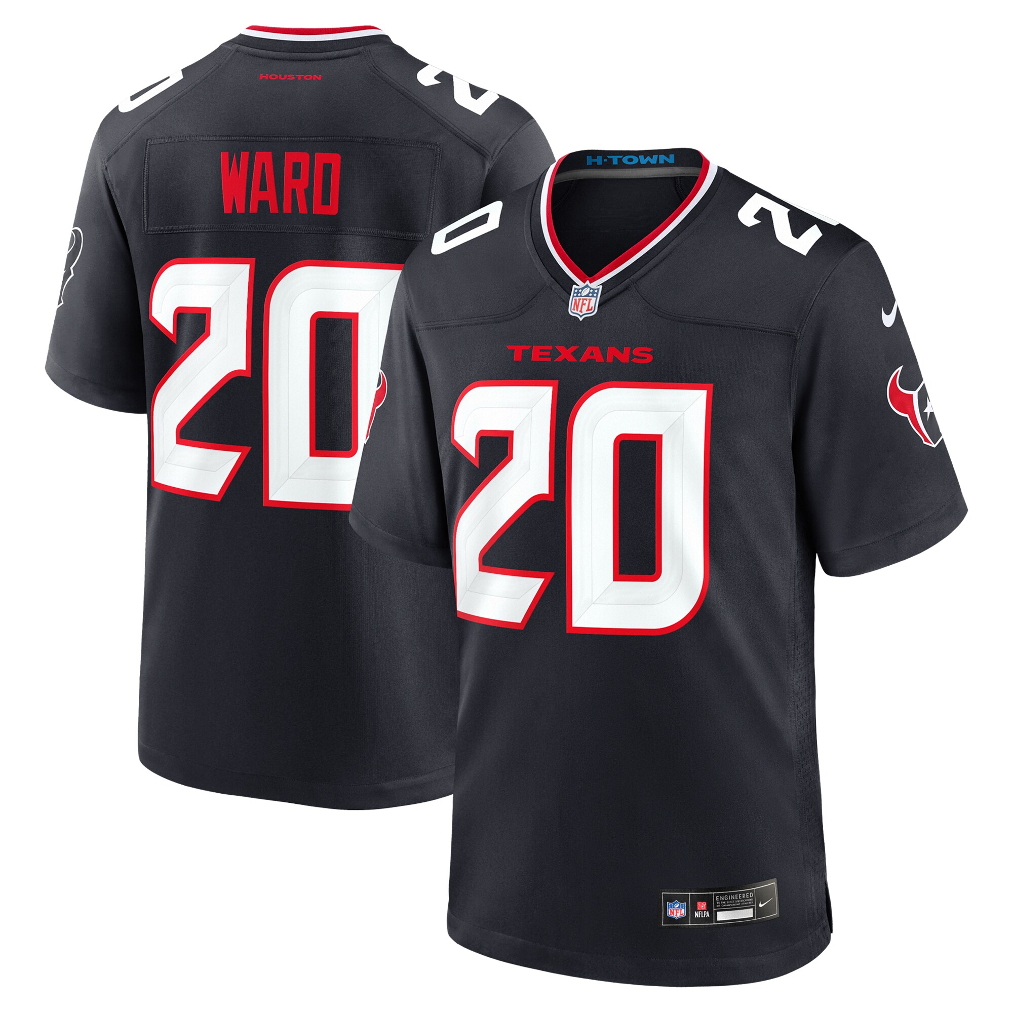 Houston Texans Jimmie Ward Navy Team Game NFL Jersey Men's