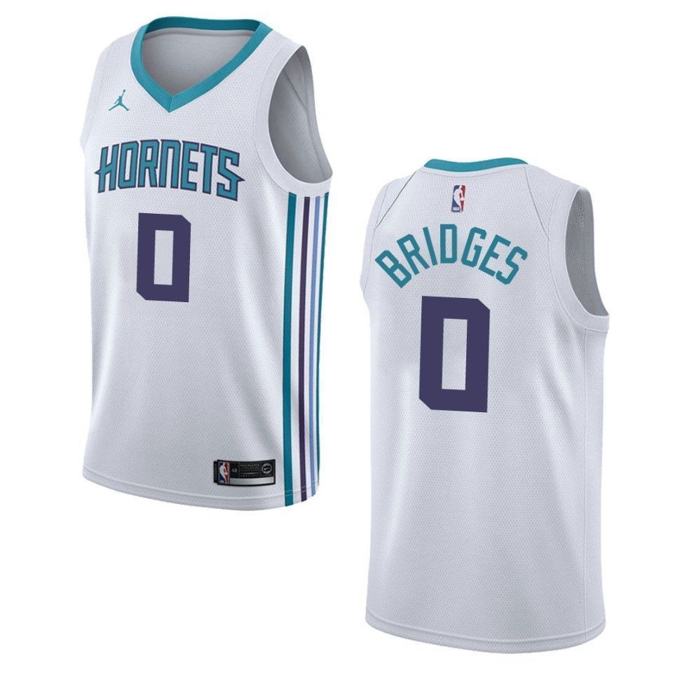Charlotte Hornets 0 Miles Bridges Association Swingman White NBA Jersey Men's