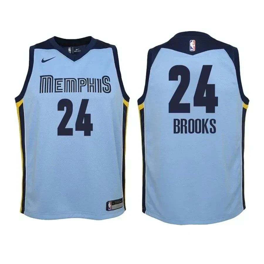 Memphis Grizzlies Dillon Brooks 24 Statet Edition Blue NBA Jersey Youth
