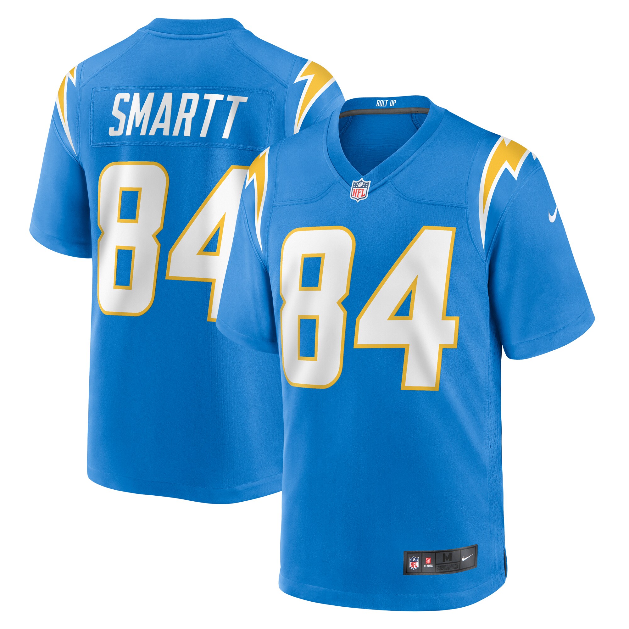 Los Angeles Chargers Stone Smartt Powder Blue Team Game NFL Jersey Men's