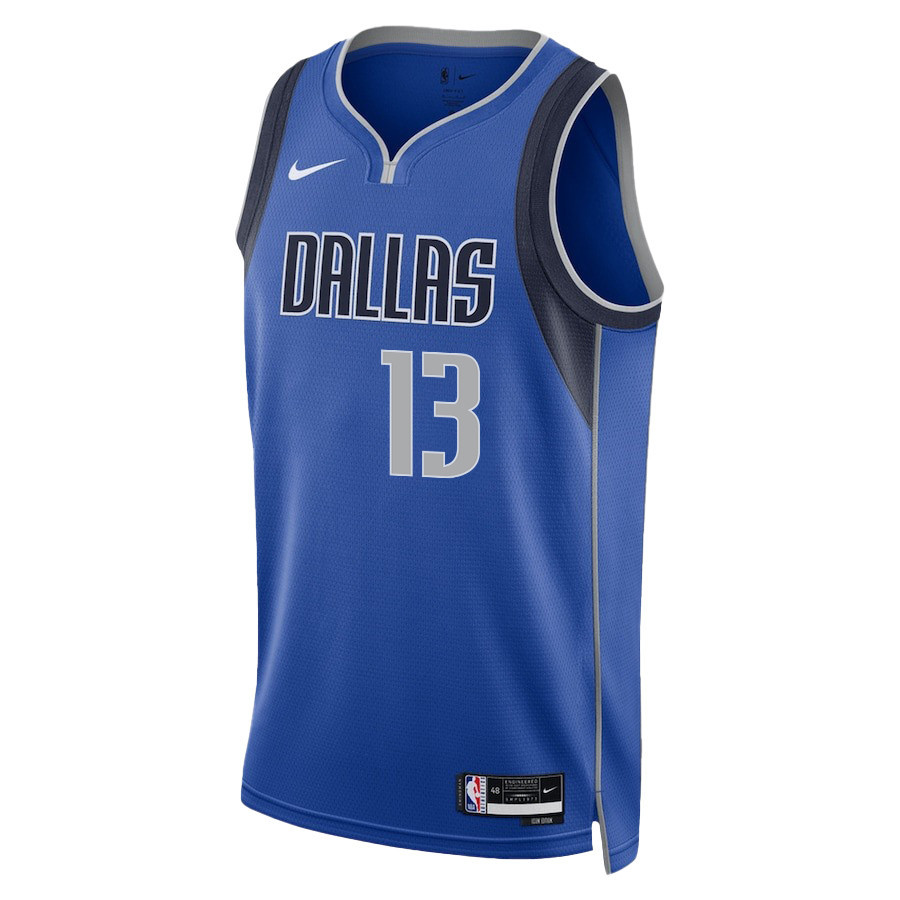 Greg Brown III 13 Dallas Mavericks 2024 FINALS PATCH Swingman Icon Edition Blue NBA Jersey Men's