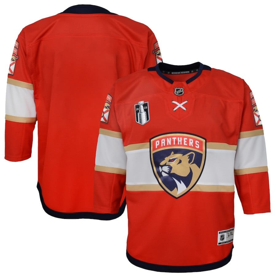 Florida Panthers 2023 Stanley Cup Final Home Red NHL Jersey Youth