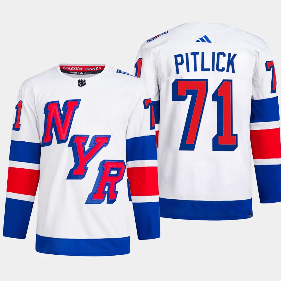 Tyler Pitlick 71 New York Rangers 2024 Stadium Series Primegreen White NHL Jersey Men's