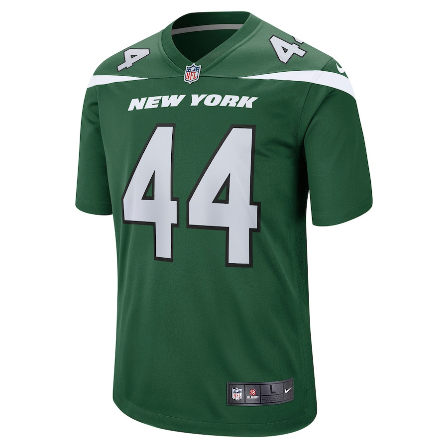 Jamien Sherwood 44 New York Jets Game Gotham Green NFL Jersey Men's