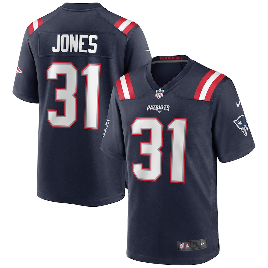 Jonathan Jones 31 New England Patriots Game Navy NFL Jersey Men's