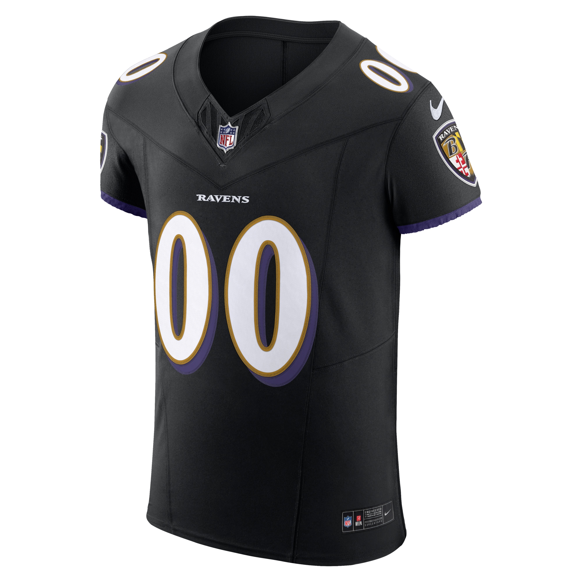 Baltimore Ravens Black Vapor F.U.S.E. Elite Custom NFL Jersey Men's