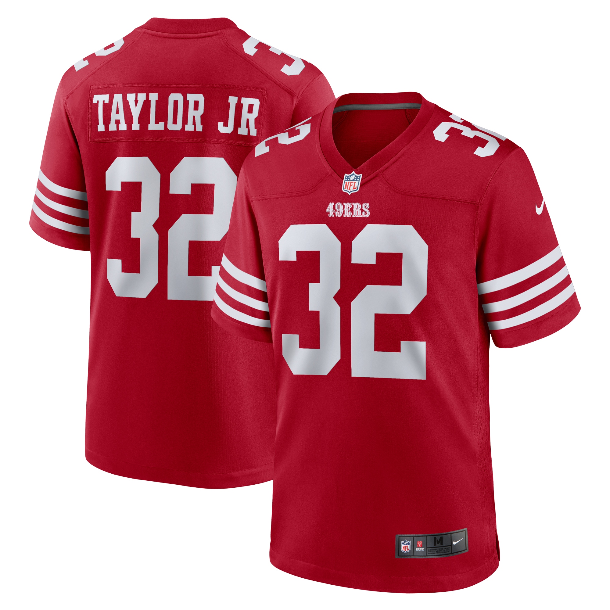 San Francisco 49ers Patrick Taylor Jr. Scarlet Team Game NFL Jersey Men's