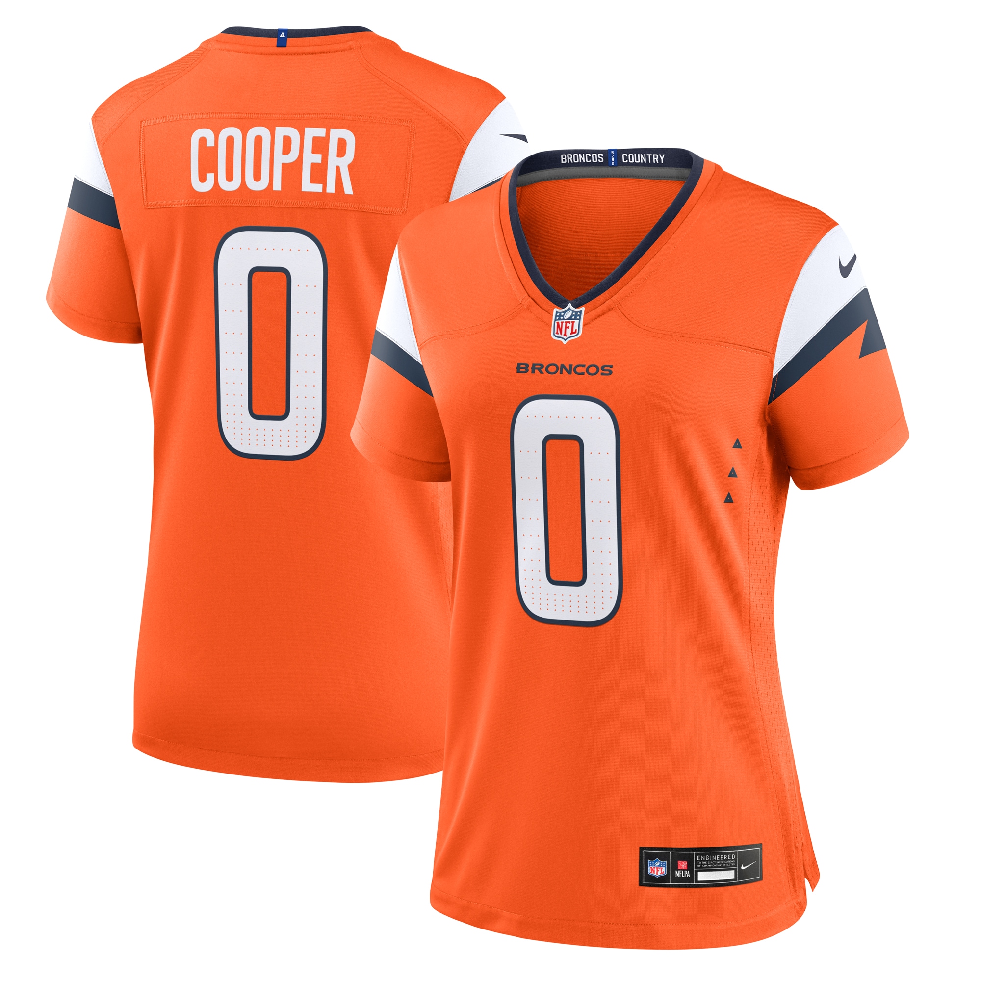 Denver Broncos Jonathon Cooper Orange Team Game NFL Jersey Women's