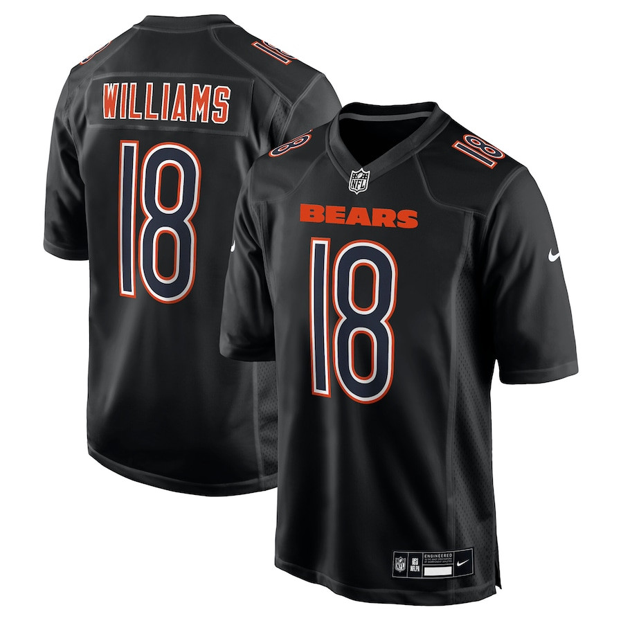 Caleb Williams 18 Chicago Bears Fashion Carbon Black NFL Jersey Men's