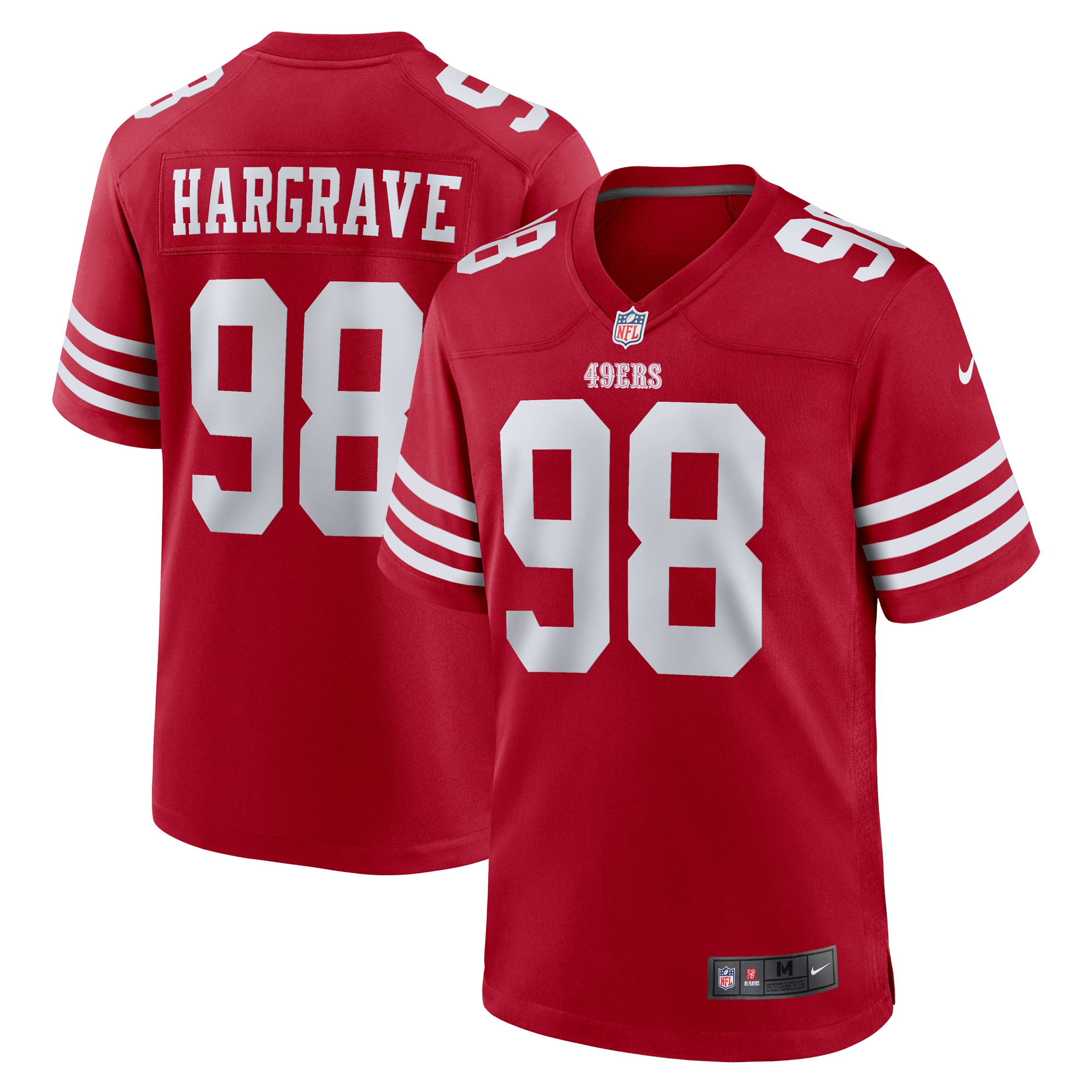 San Francisco 49ers Javon Hargrave Scarlet Game Player NFL Jersey Men's