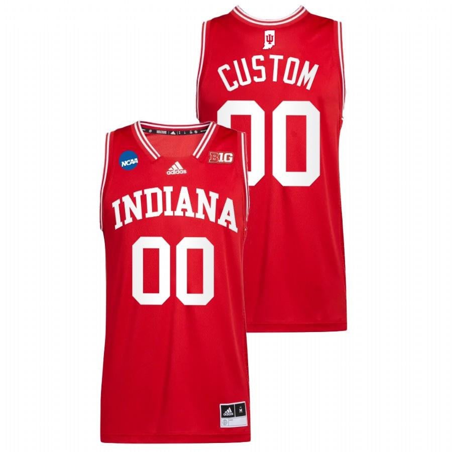 Indiana Hoosiers Custom Red 2022 March Madness NCAA Jersey Men's