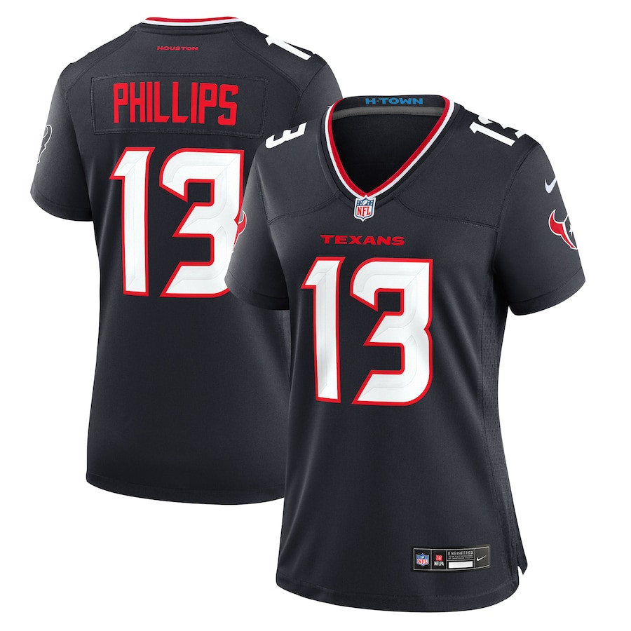 DelShawn Phillips 13 Houston Texans Team Game Navy NFL Jersey Women's
