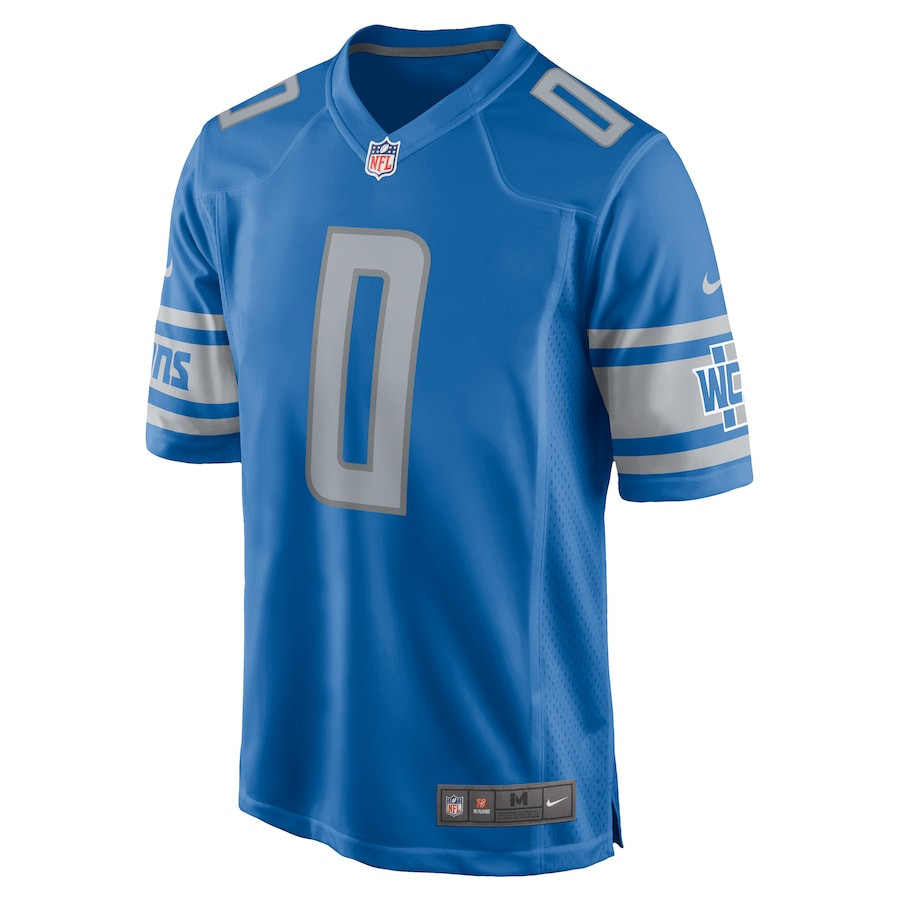 Marvin Jones Jr. 0 Detroit Lions Game Blue NFL Jersey Men's