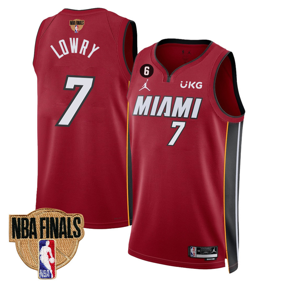 Kyle Lowry 7 Miami Heat Final Champions 2023 Swingman Red NBA Jersey Men's