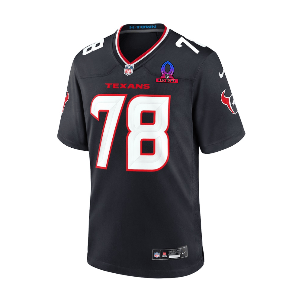 Laremy Tunsil 78 Houston Texans 2025 Pro Bowl Patch Game Navy NFL Jersey Men's