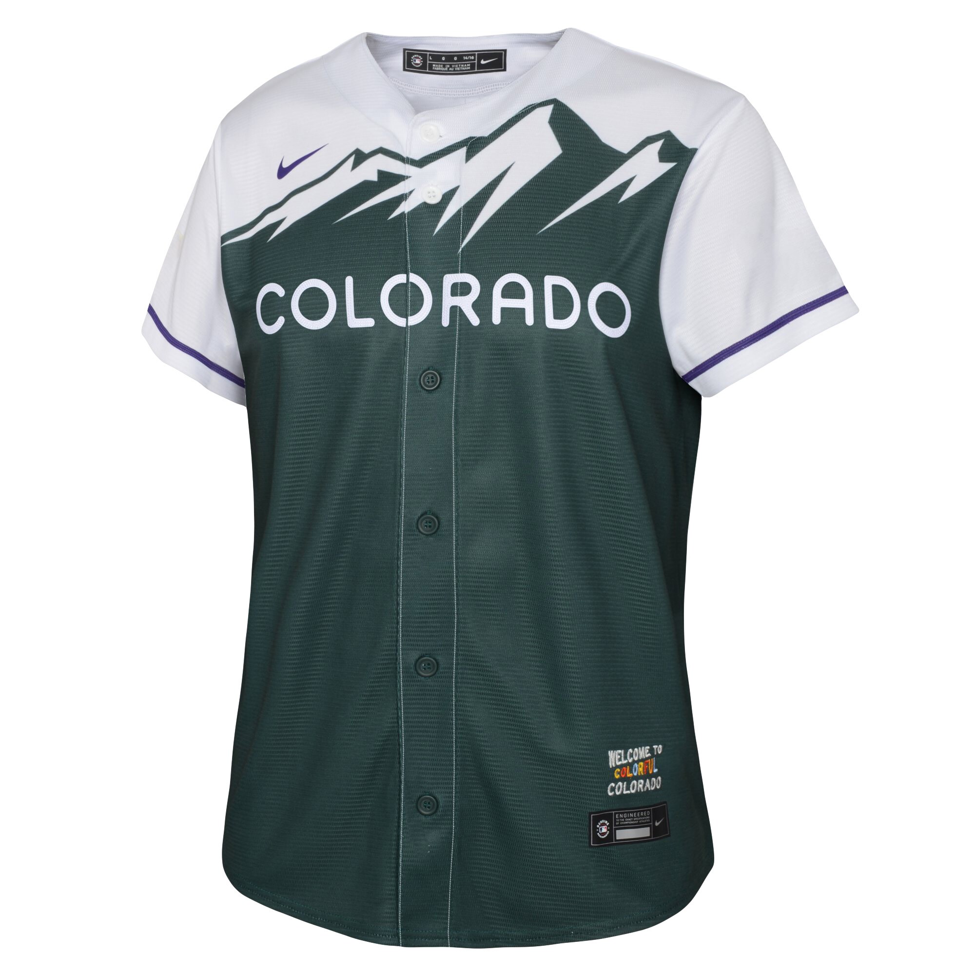 Colorado Rockies Kris Bryant Green City Connect Player MLB Jersey Youth