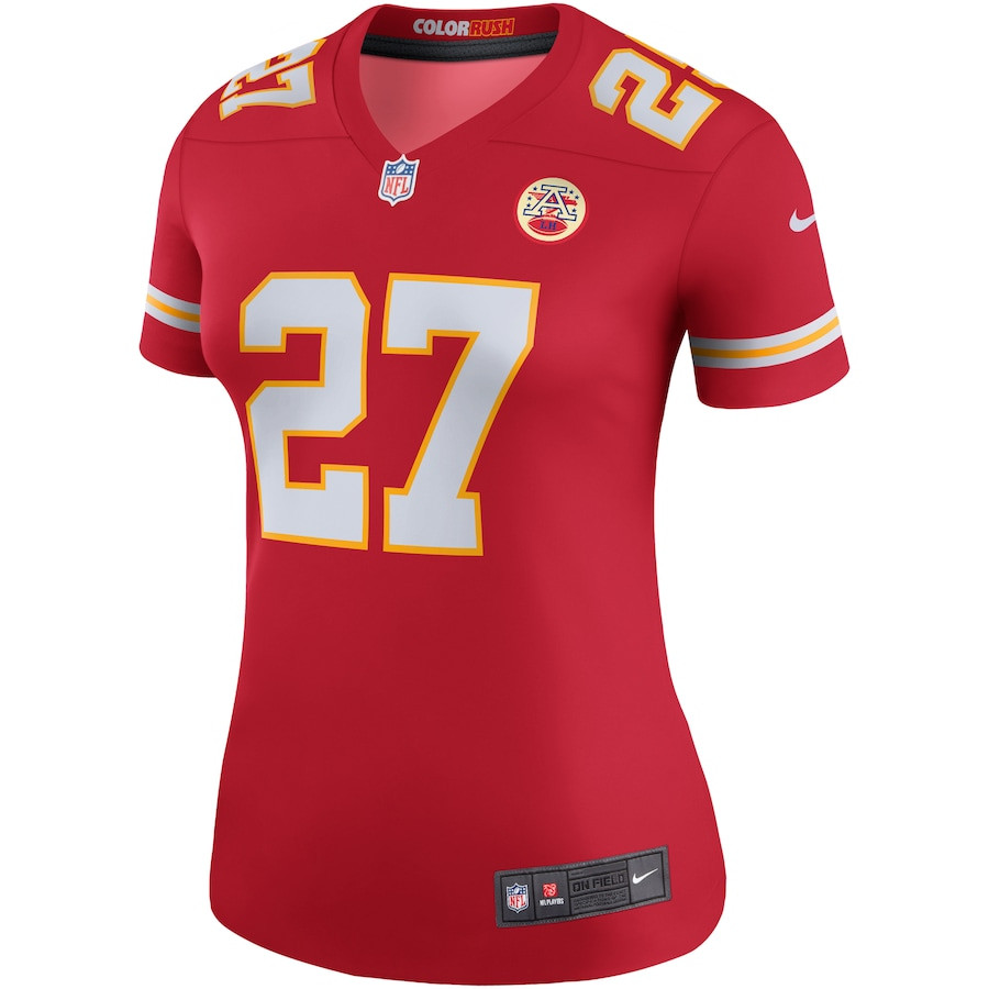 Kareem Hunt 27 Kansas City Chiefs Color Rush Legend Red NFL Jersey Women's