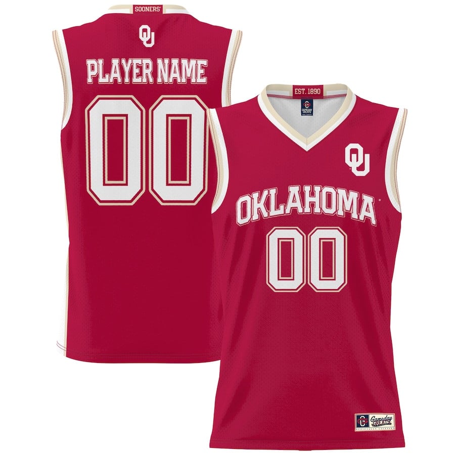 Oklahoma Sooners NIL Custom Crimson NCAA Jersey Men's