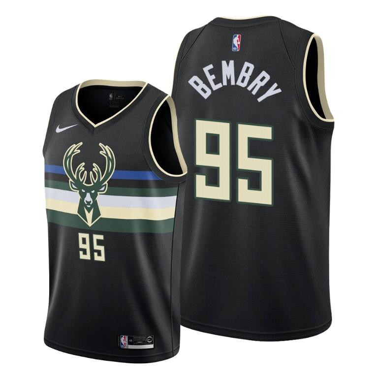 DeAndre' Bembry Milwaukee Bucks Statement Edition Black NBA Jersey Men's