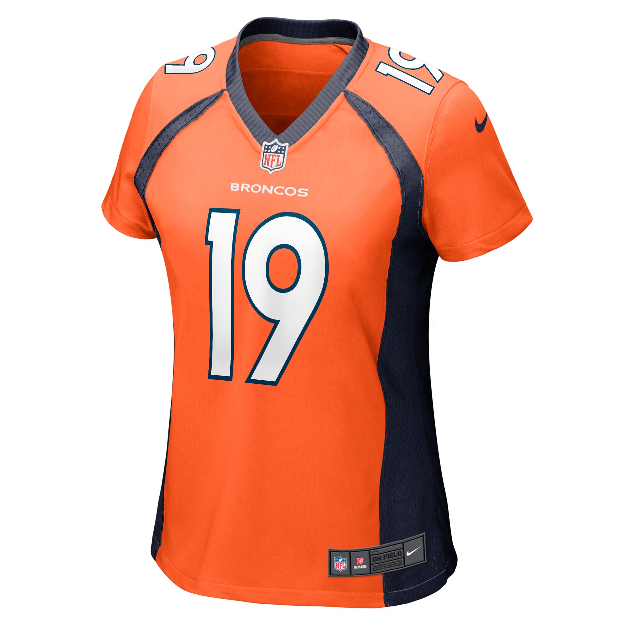 Denver Broncos Marvin Mims Jr Orange Team Game NFL Jersey Women's