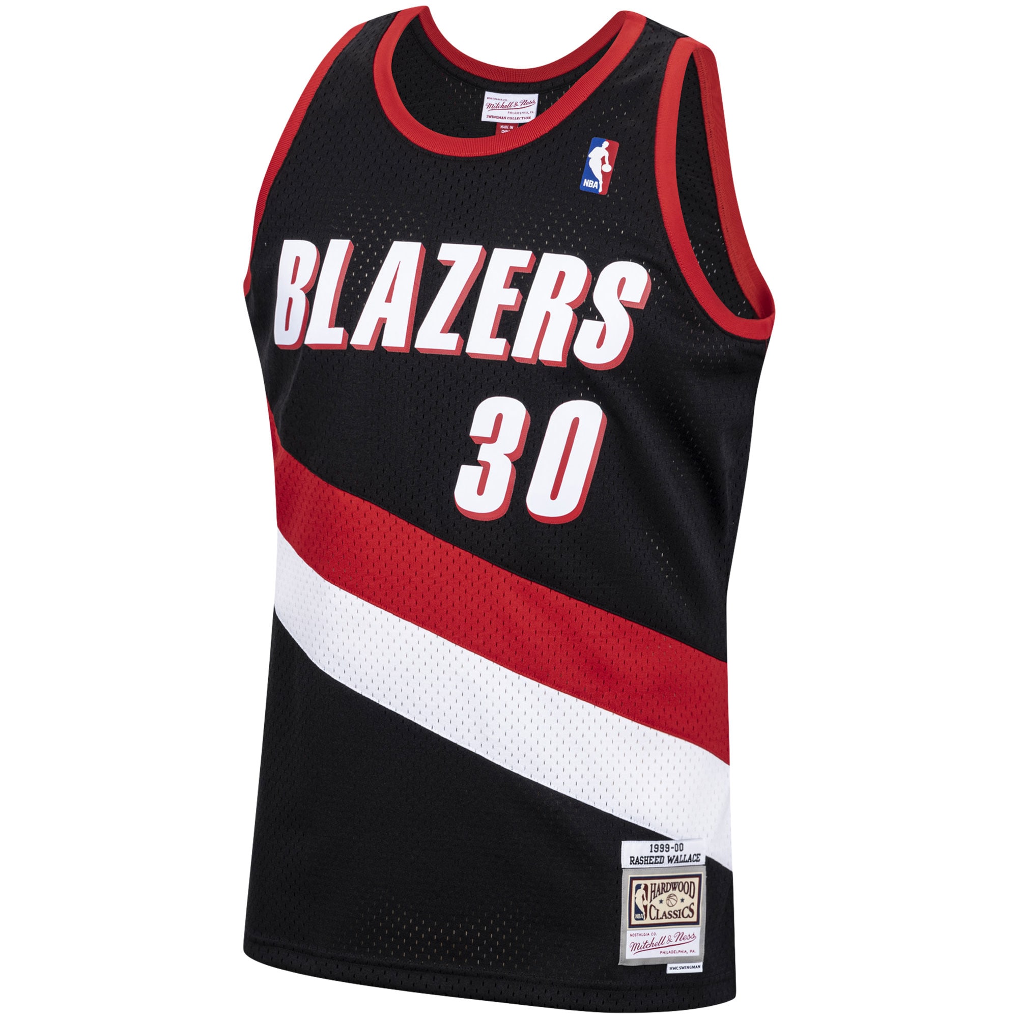 Mitchell Ness Rasheed Wallace Black Portland Trail Blazers 1999-00 Hardwood Classics Swingman NBA Jersey Men's
