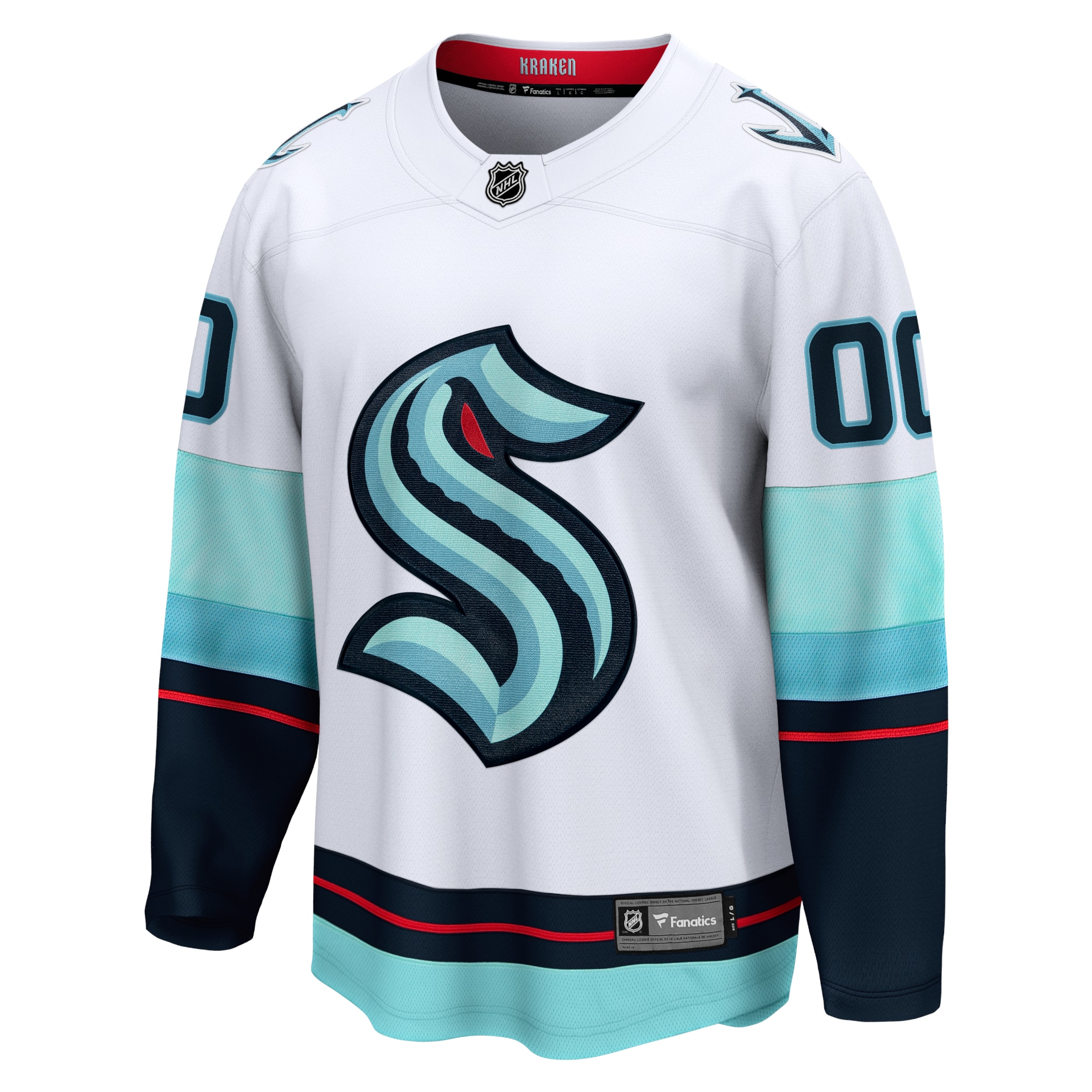 Seattle Kraken White Away Breakaway Custom NHL Jersey Men's