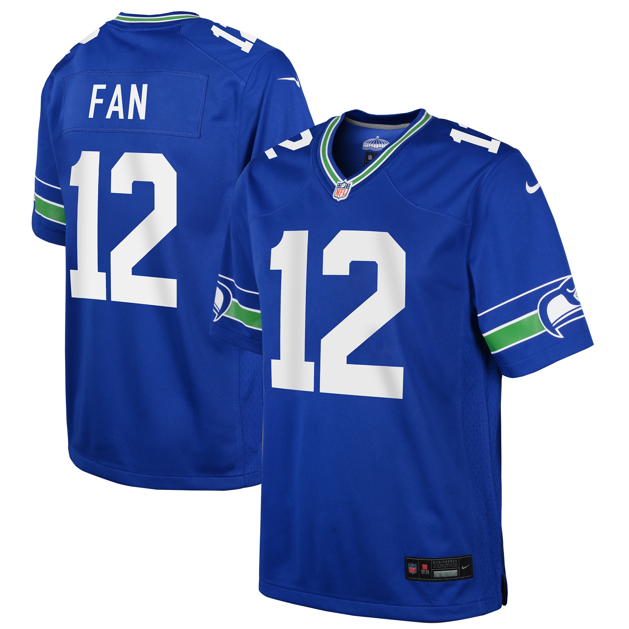 Seattle Seahawks 12s Royal Game NFL Jersey Youth