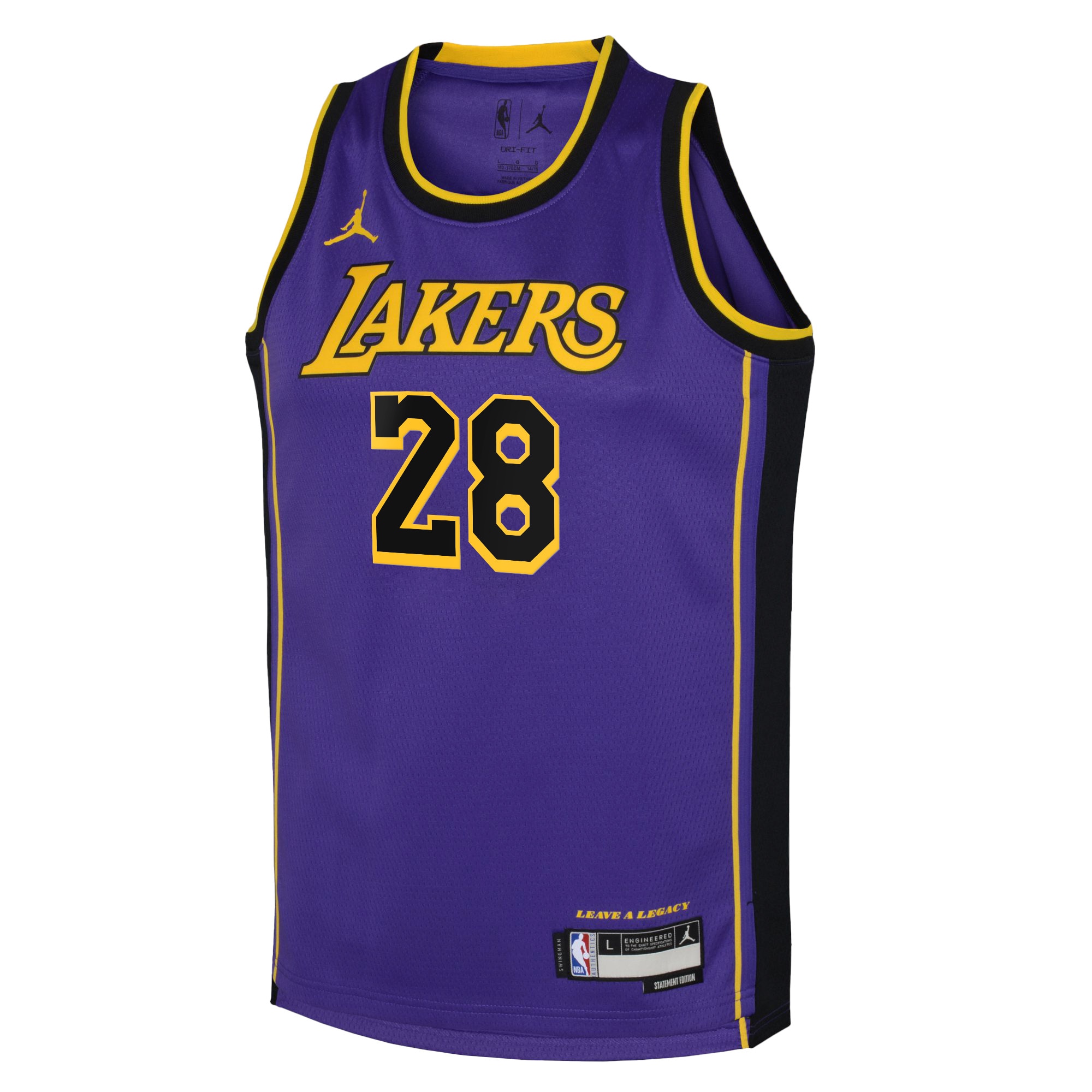 Los Angeles Lakers Jordan Statement Edition Swingman 22 Purple Rui Hachimur NBA Jersey Youth
