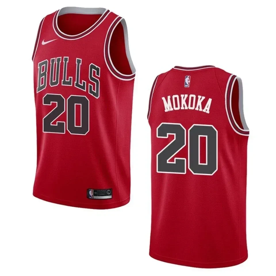 Chicago Bulls 20 Adam Mokoka Icon Swingman Red NBA Jersey Men's