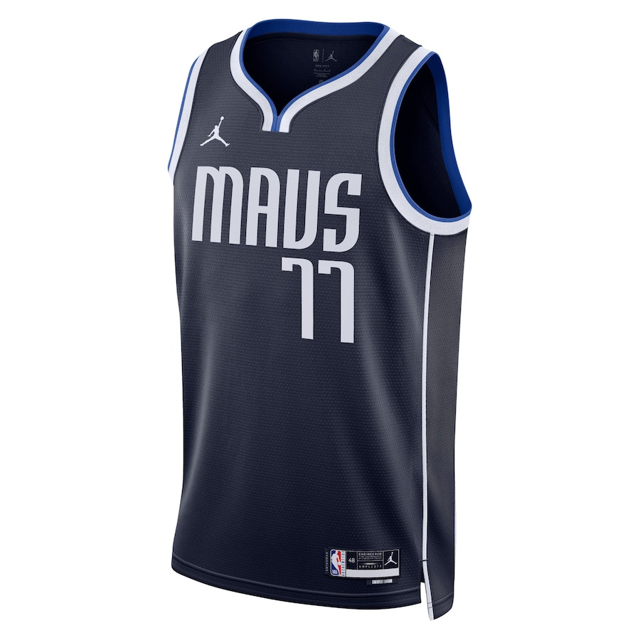 Luka Doncic 77 Dallas Mavericks Unisex Swingman Statement Edition Navy NBA Jersey Unisex
