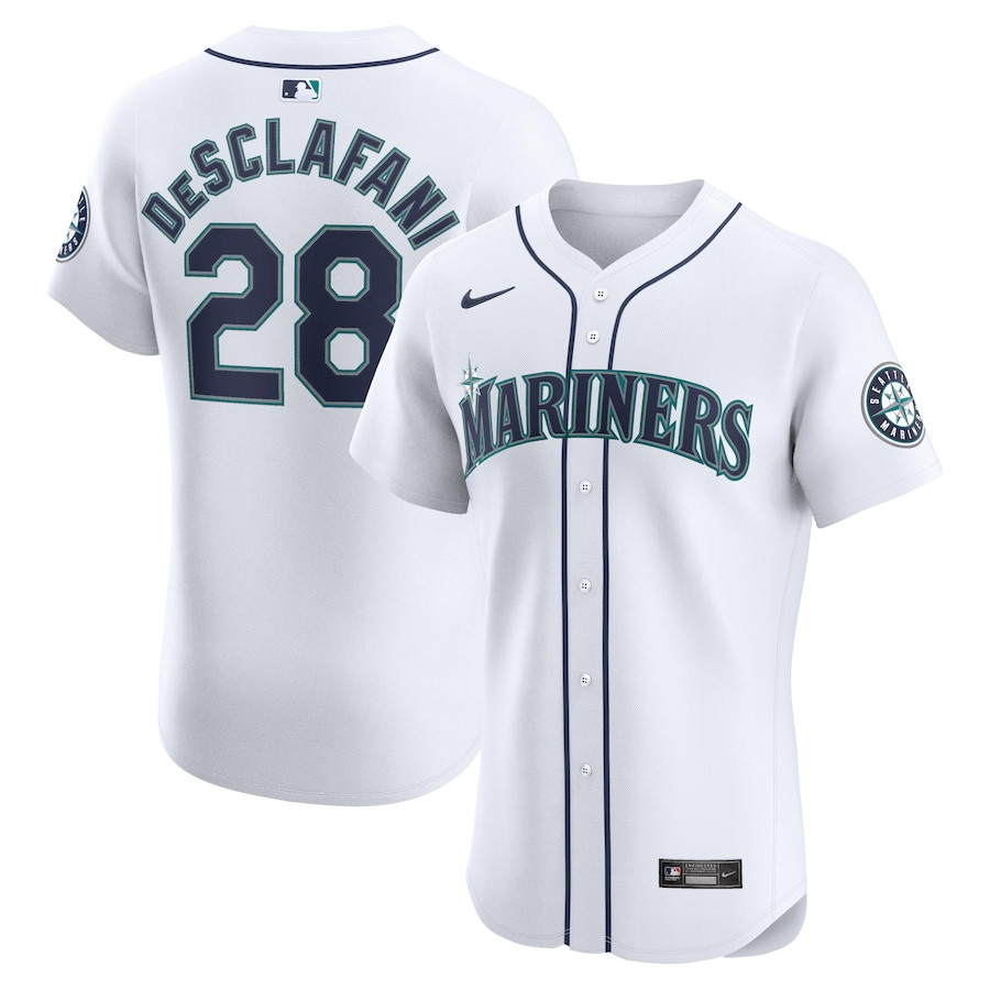 Anthony DeSclafani 28 Seattle Mariners Home Elite Player White MLB Jersey Men's