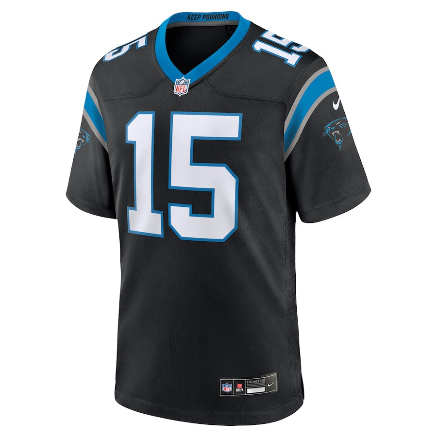 Jonathan Mingo 15 Carolina Panthers Game Black NFL Jersey Men's