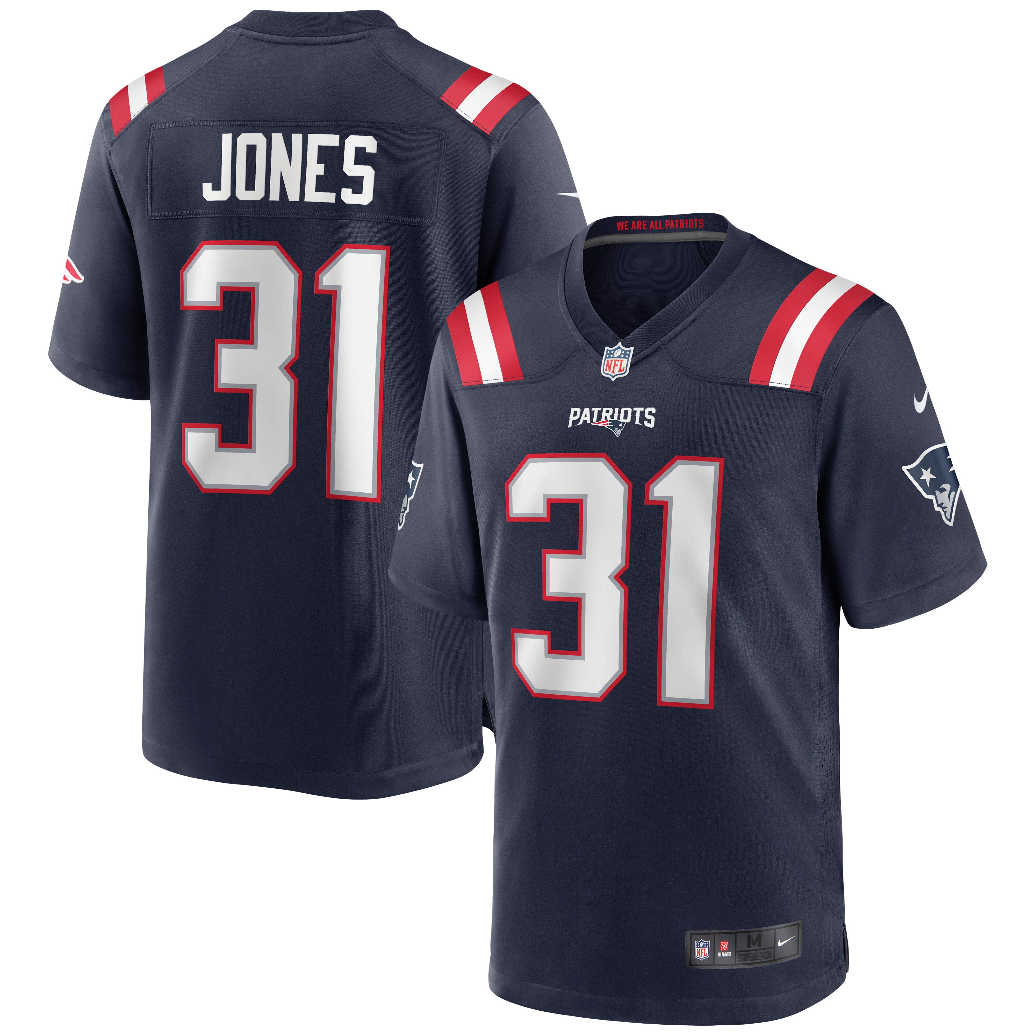 New England Patriots Jonathan Jones Navy Game NFL Jersey Men's