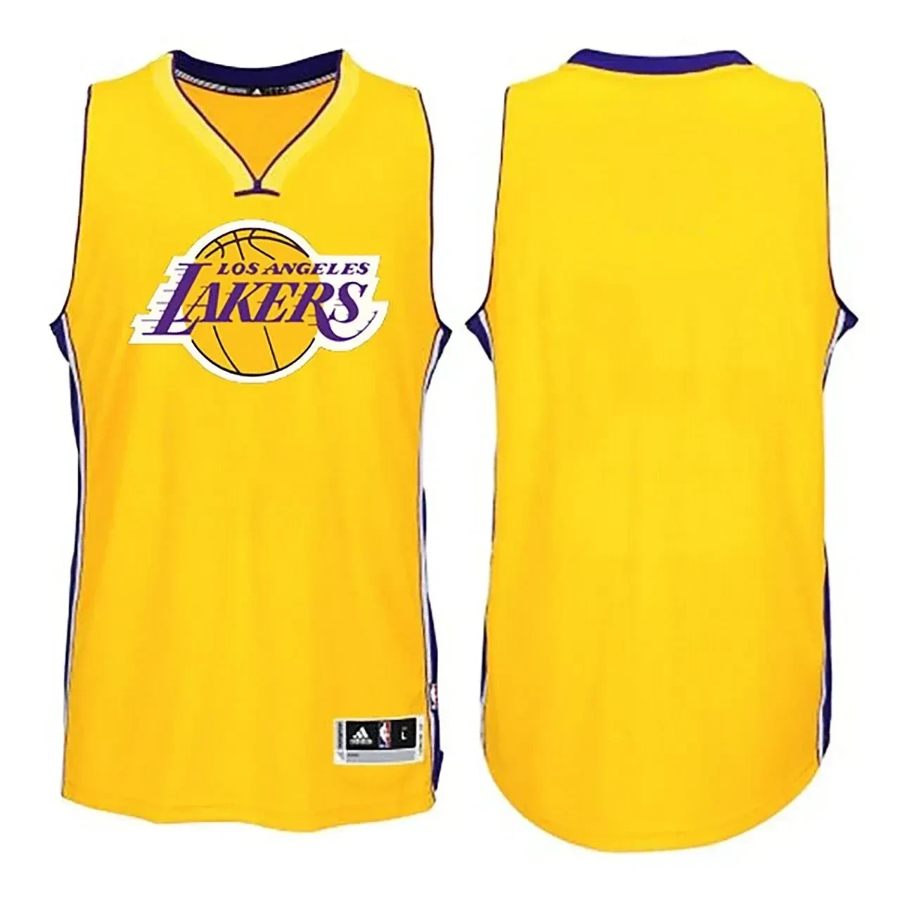 Los Angeles Lakers Gold Blank Fashion NBA Jersey Men's