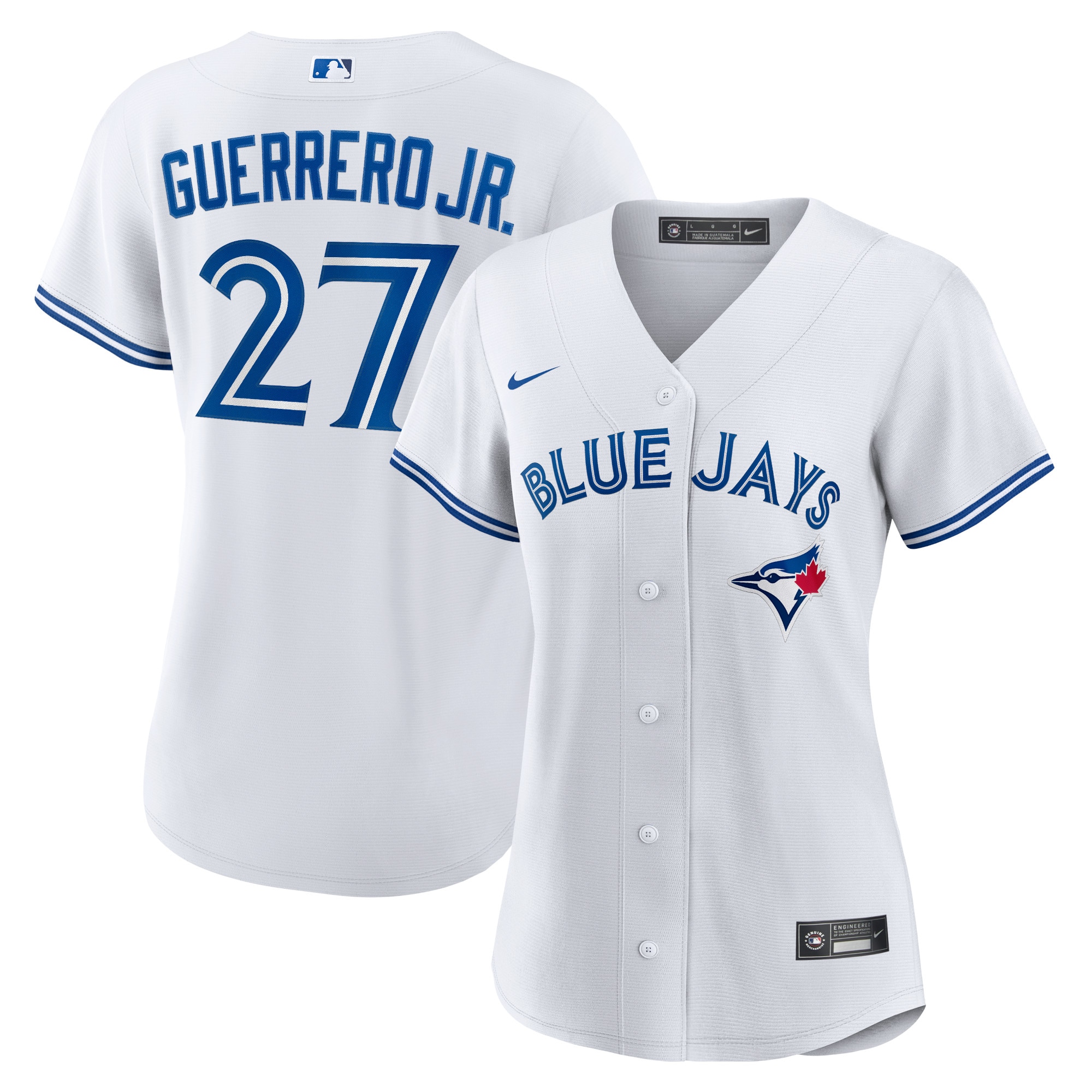 Toronto Blue Jays Vladimir Guerrero Jr. White Home Player MLB Jersey Women's