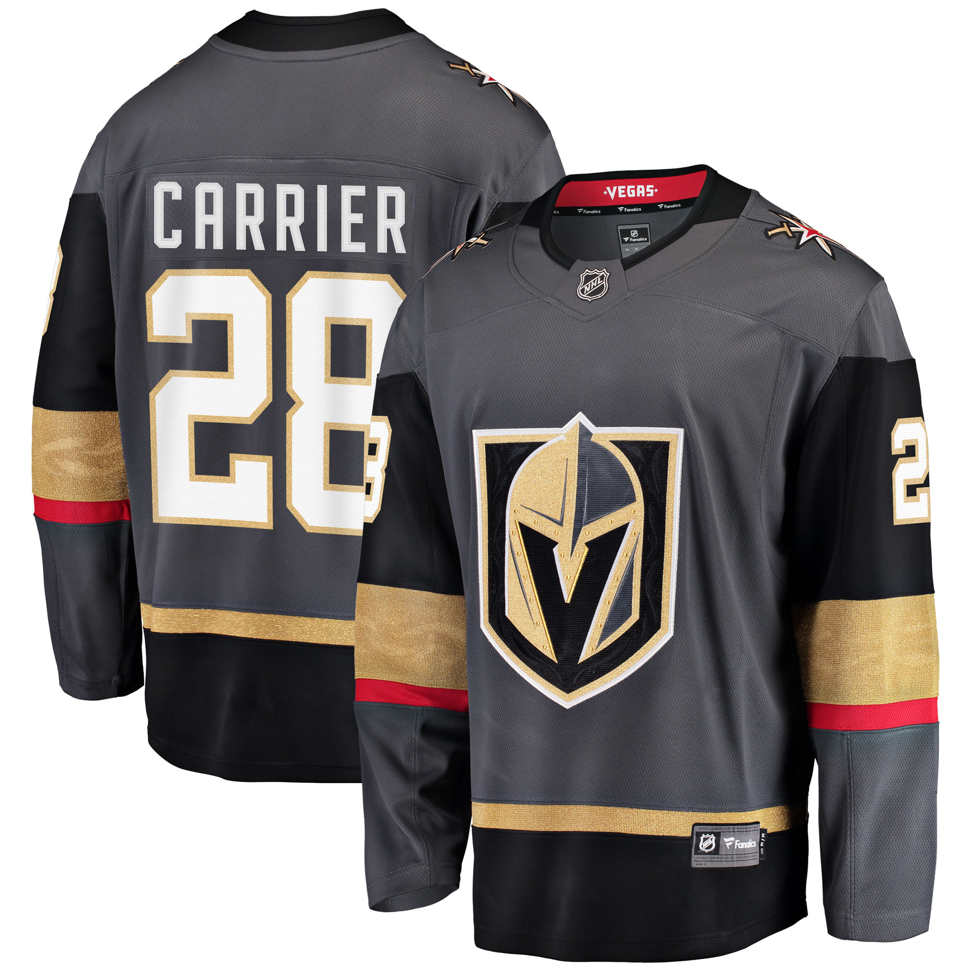 Vegas Golden Knights William Carrier Gray Alternate Breakaway Player NHL Jersey Men's