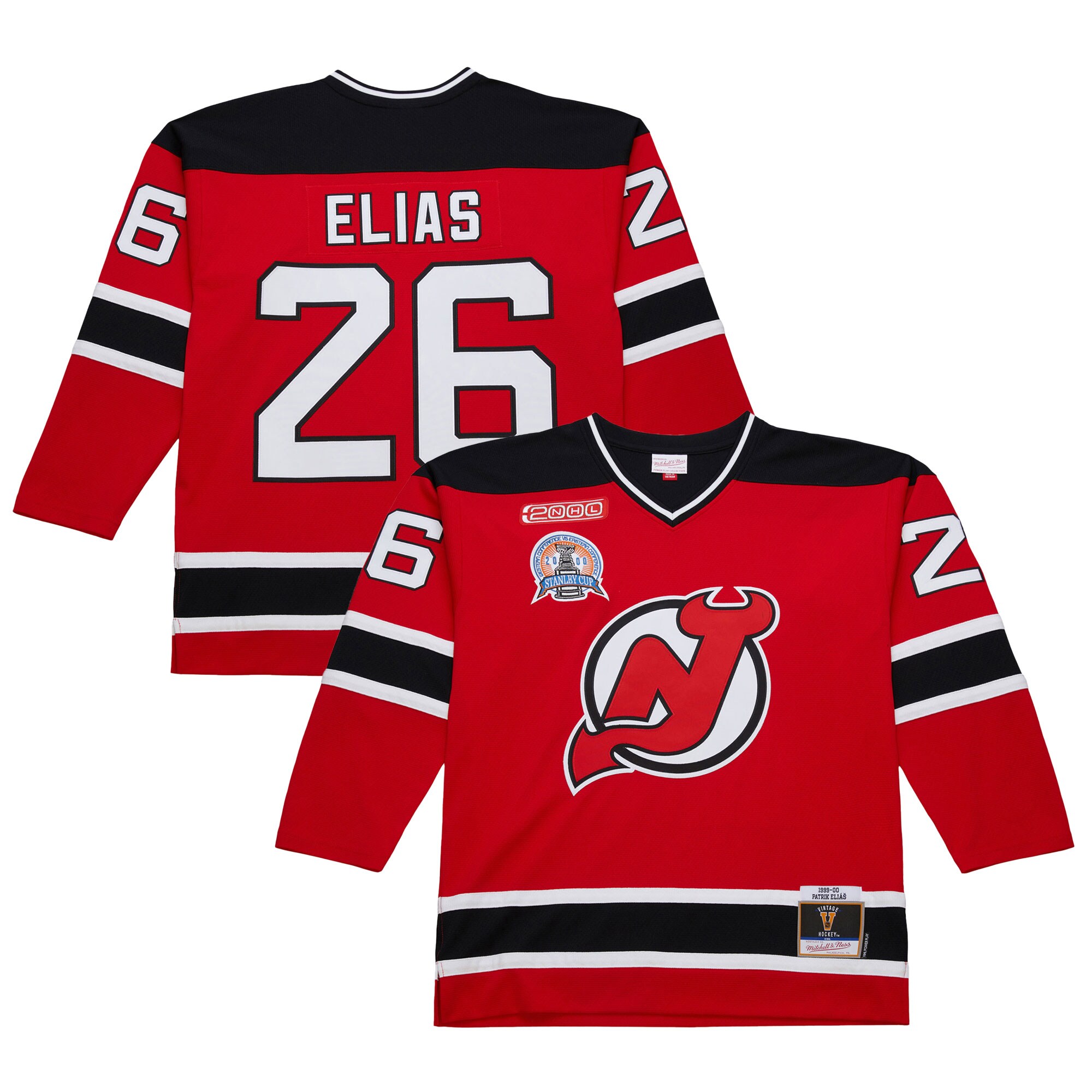New Jersey Devils Patrik Elias Red 1999-00 Power Play NHL Jersey Men's