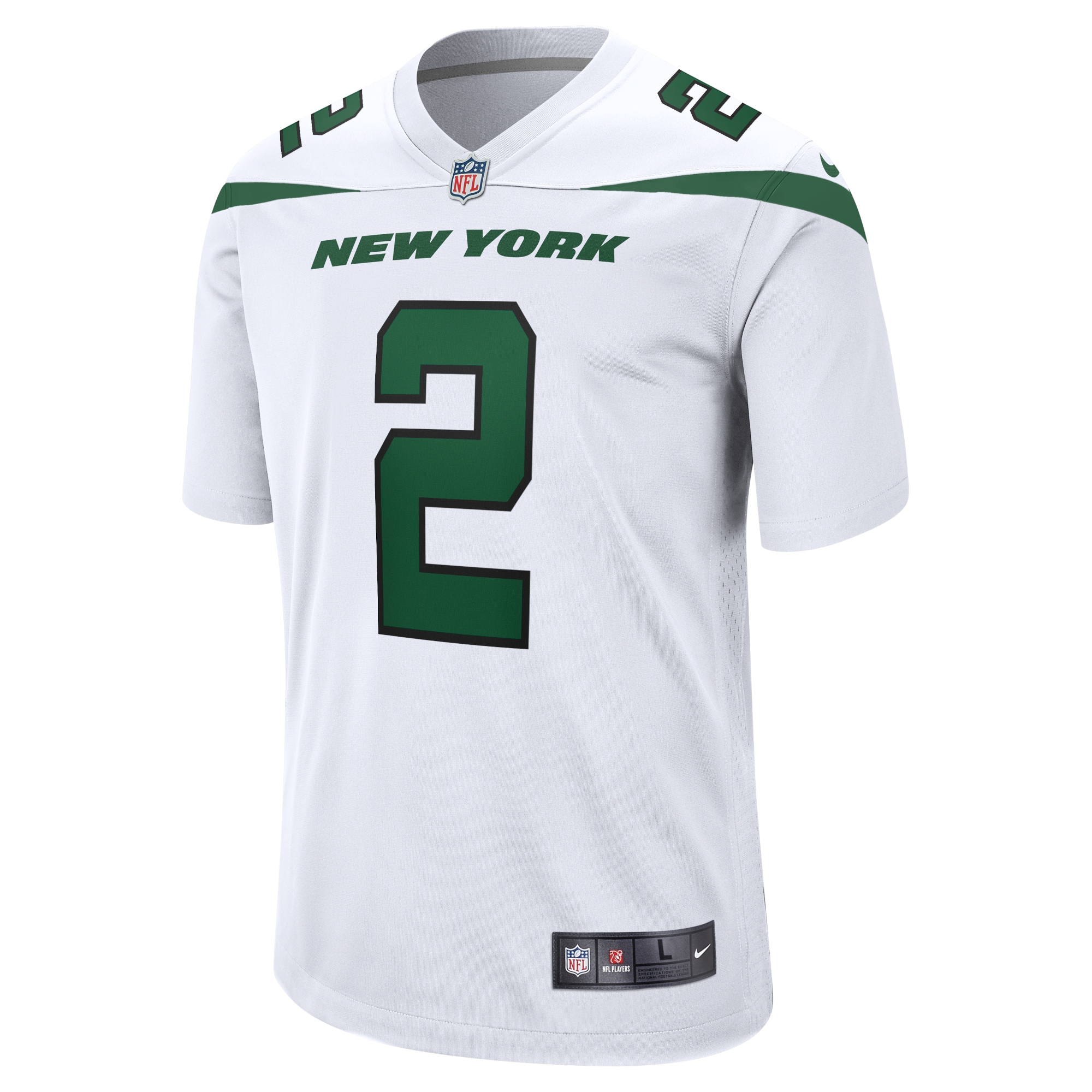New York Jets Zach Wilson White Game NFL Jersey Men's
