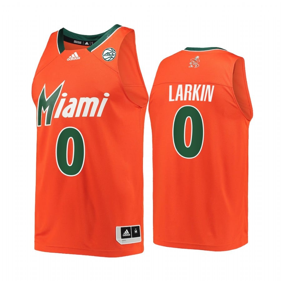 Miami Hurricanes Shane Larkin 0 Reverse Retro Orange Uniform NCAA Jersey Men's