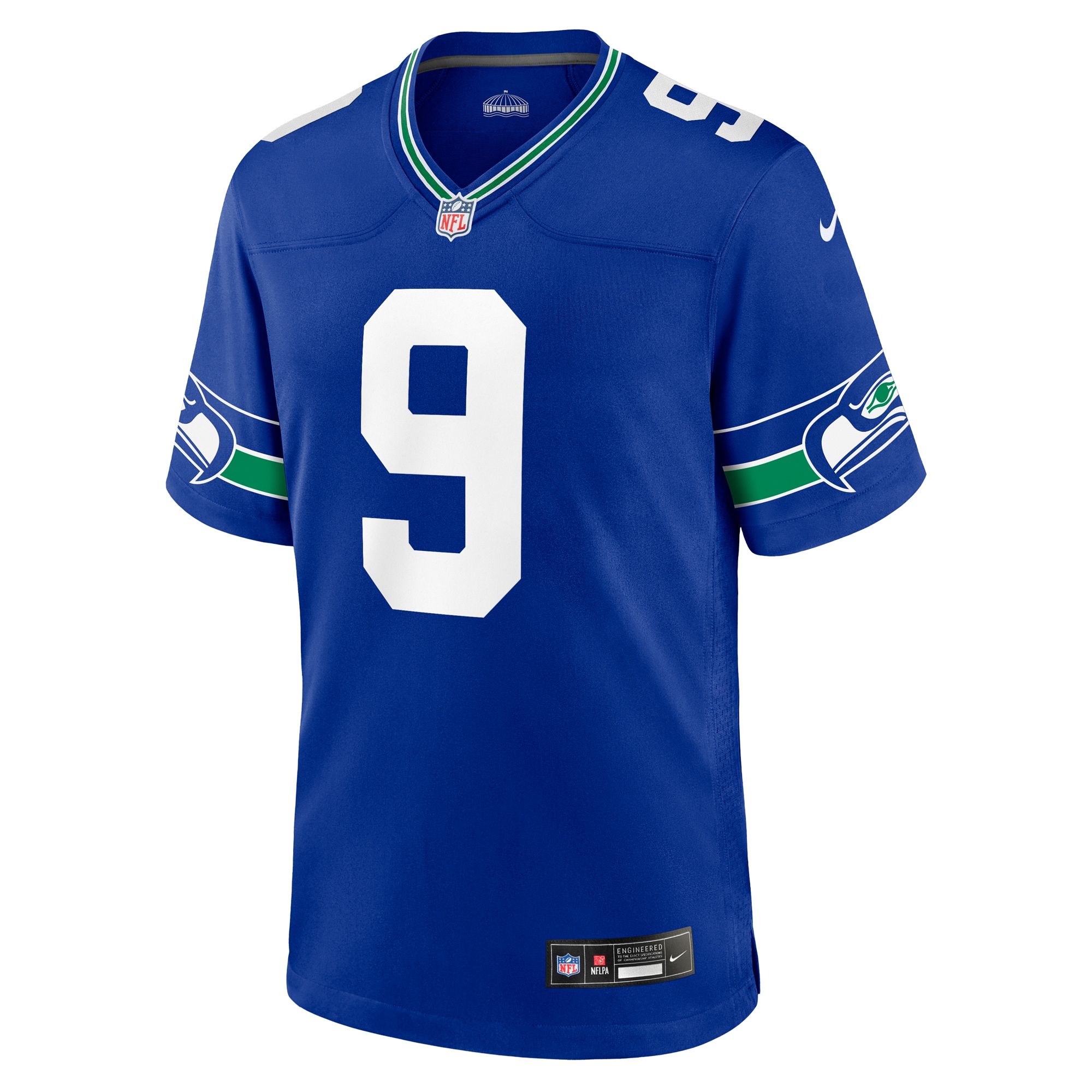 Seattle Seahawks Kenneth Walker III Royal Throwback Player Game NFL Jersey Men's
